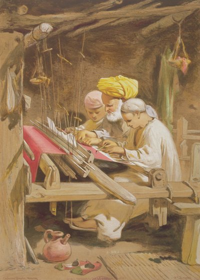 Cashmere Shawls: Weaving, 1863 by William Crimea Simpson